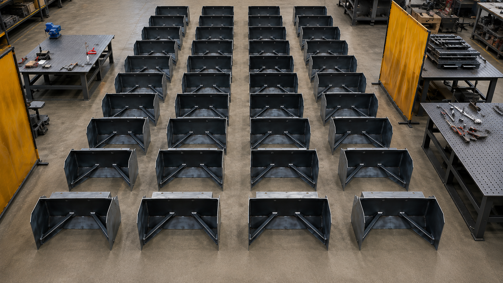 mini skid steer bucket builder shop image showing custom mini skid steer buckets and mount style options